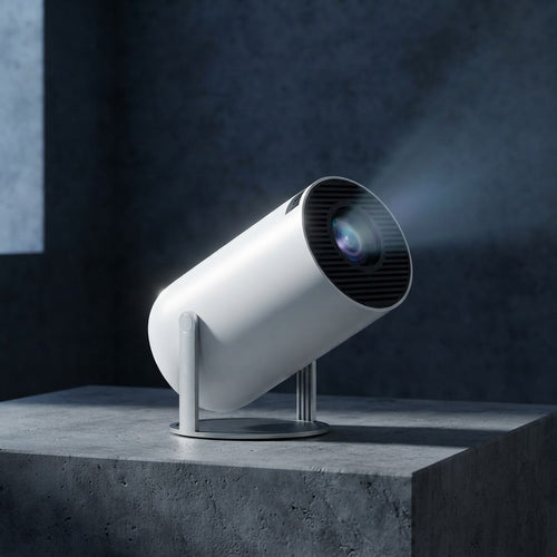Mini Projector 4K 1080P Support, Portable Projector WiFi6 BT 5.0 Android 11, Smart Projector Auto Horizontal Correction,180°Rotatable Outdoor Movie Projector Compatible with Phone